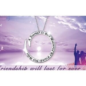 Ladytree S925 Sterling Silver Circle With Quote Necklace #477